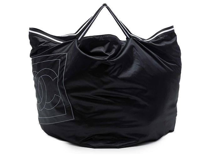 Borsa da viaggio Chanel CC Nylon Sport Line Nera Nero