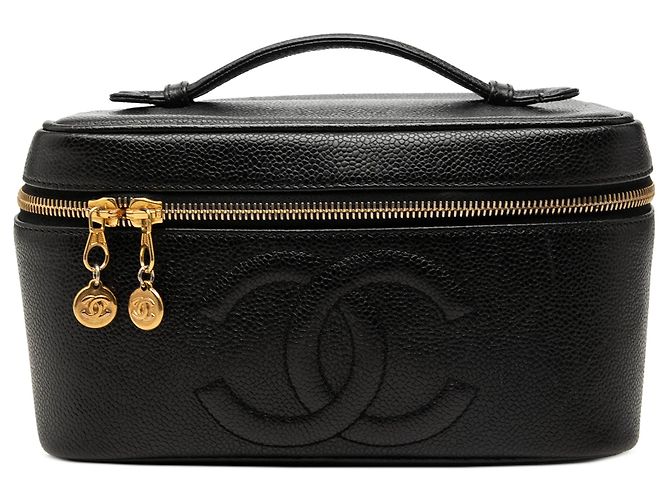 Borsa Vanity Chanel CC Caviar Nera Nero