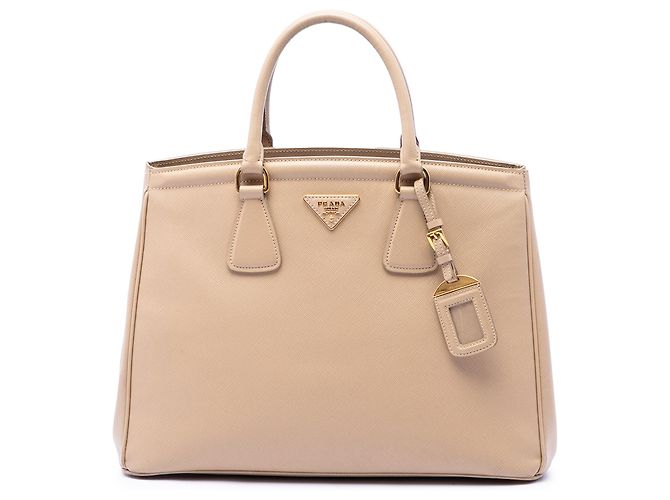 mala Prada Saffiano Lux Parabole Bege