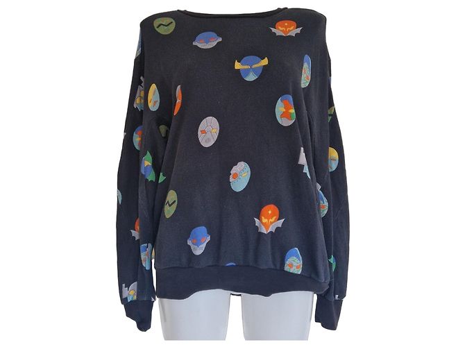 Stella Mc Cartney Stella McCartney Sweatshirt mit Grafikprint Mehrfarben Anthrazitgrau