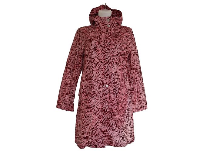 Marimekko Mika Piirainen Impermeable de lunares Rosa y Negro