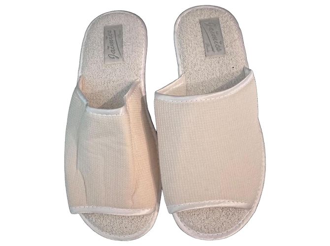 Autre Marque Mules Jaimies in cotone bianco Bianco sporco