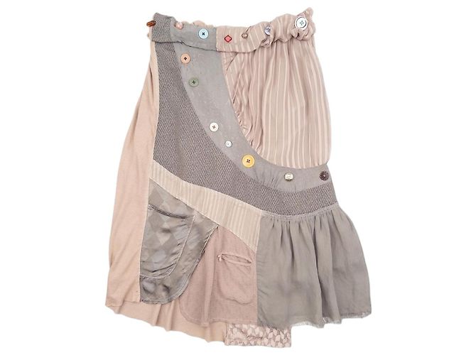 Falda de patchwork reconstruida Undercover AW04 "But Beautiful" Verde