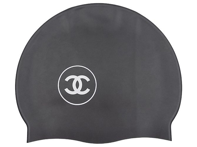 Chanel SS07 Logo Badekappe Schwarz
