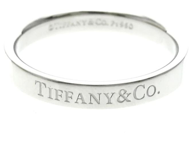 Tiffany & Co Tiffany Platina Flat Band Ring Silber