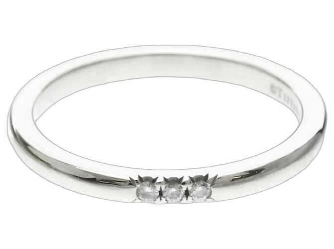 Tiffany & Co Anillo de bodas Tiffany Forever 3P Diamond Platinum Band Plata