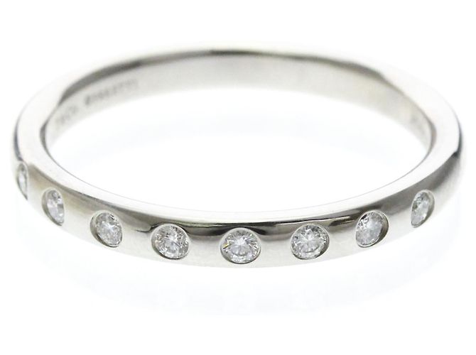 Tiffany & Co Anello Tiffany Stacking Band con 8 diamanti Argento 