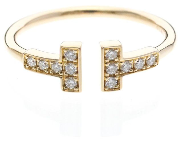 Tiffany & Co Anel Tiffany T-wire de Diamantes em Ouro Rosa Dourado