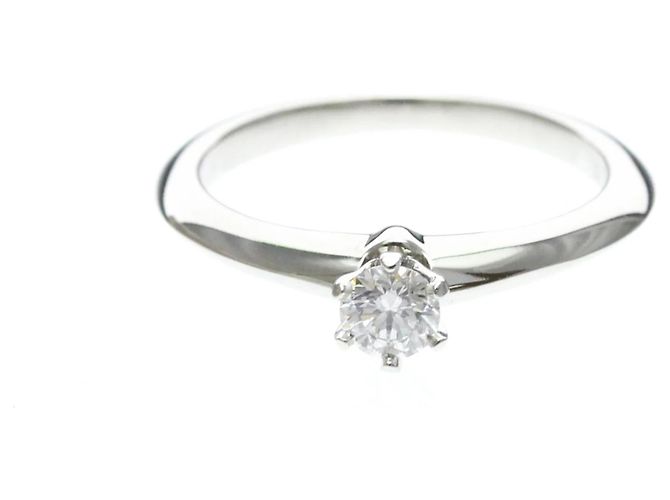 Tiffany & Co Tiffany Solitär-Diamantband Ring Silber