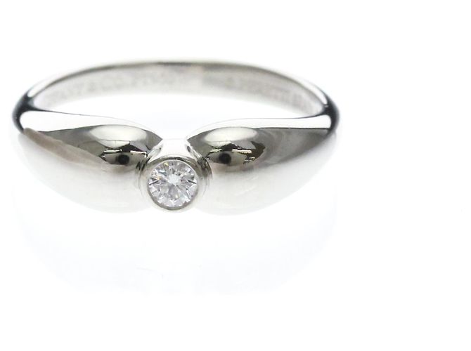 Tiffany & Co Tiffany Double Teardrop Ring aus Platin Silber