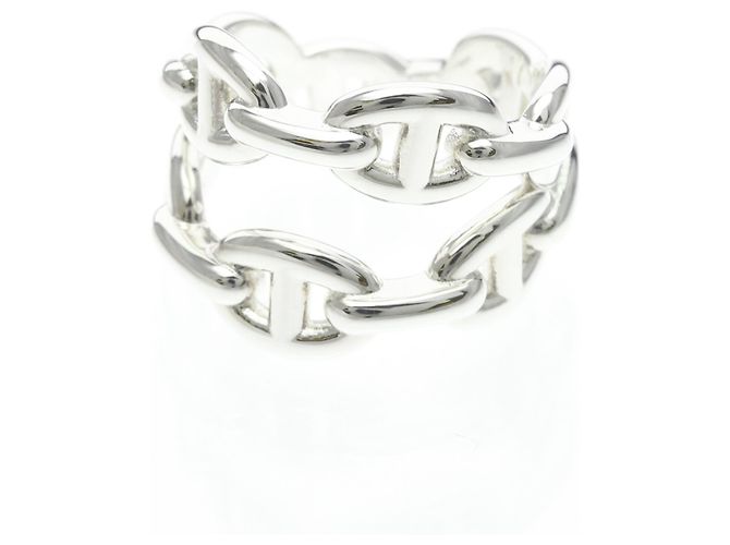 Hermès Hermes Chaine d'Ancre Enchainée Double Ring Argento