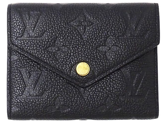 Louis Vuitton Monogram Empreinte Tri-fold Wallet Black
