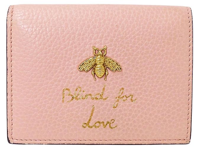 Gucci Bi-Fold Pink Leather Wallet