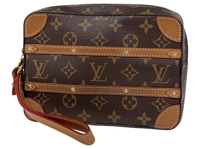 Louis Vuitton Monogram Soft Trunk Pochette Marron