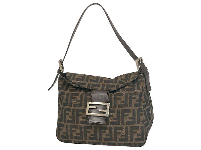 Sac à épaule Fendi Zucca Pattern Marron