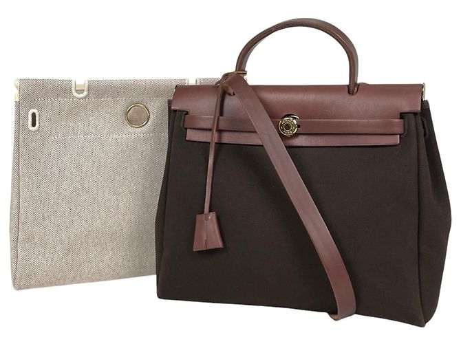 Hermès Sac à main Hermes Herbag PM Marron