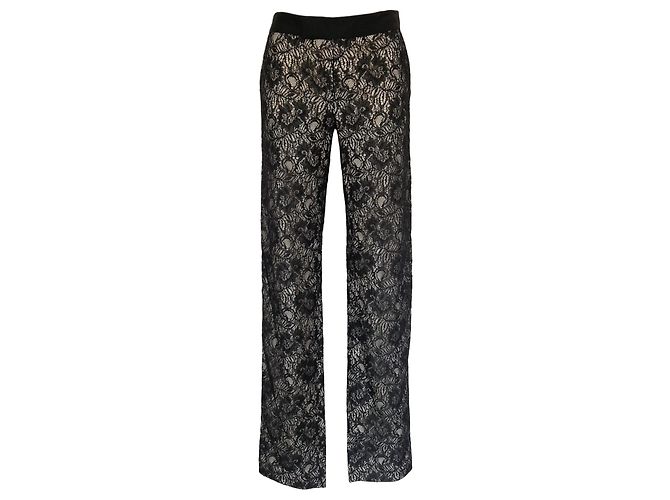 Alessandro Dell'Acqua Spitzenhose Schwarz
