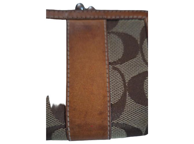 Coach Signature C Monogram Bifold Wallet Brown