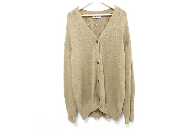 Cárdigan de punto de algodón Max Mara S Castaño