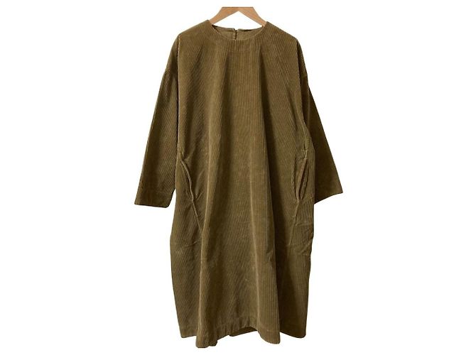 Autre Marque Vestido de pana 45R Castaño