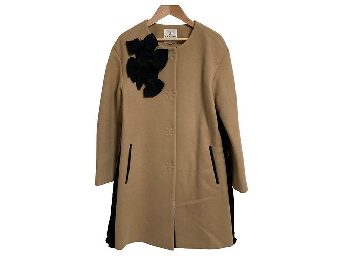 LANVIN en Bleu Ribbon Collarless Coat