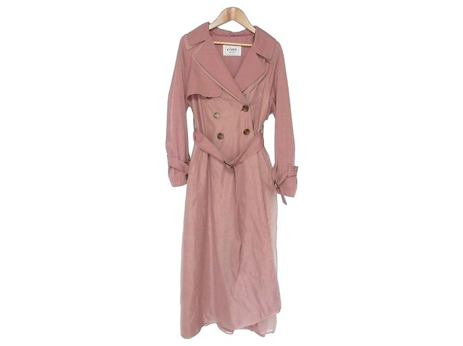Autre Marque eimy istoire Organza Combo Trench Coat Rosa