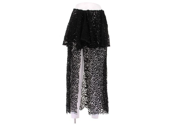 Autre Marque SHARON WAUCHOB Spitzenrock Schwarz