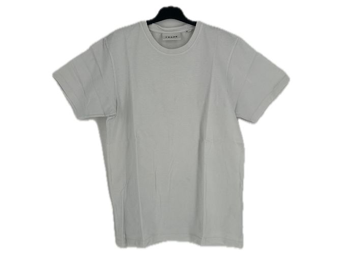 Camiseta blanca de algodón Frame Denim Blanco