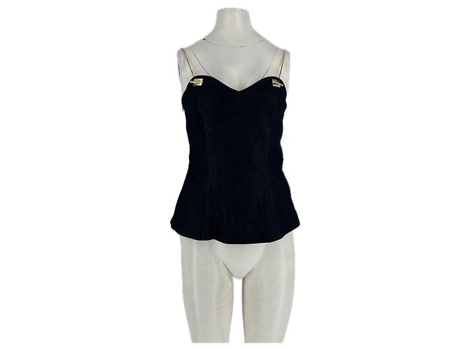 Autre Marque Top Mirabel DANAME Blu Navy Cotone XS