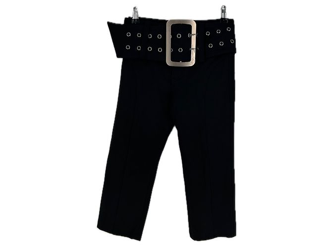 Miss Sixty Schwarze Caprihose mit Gürtel