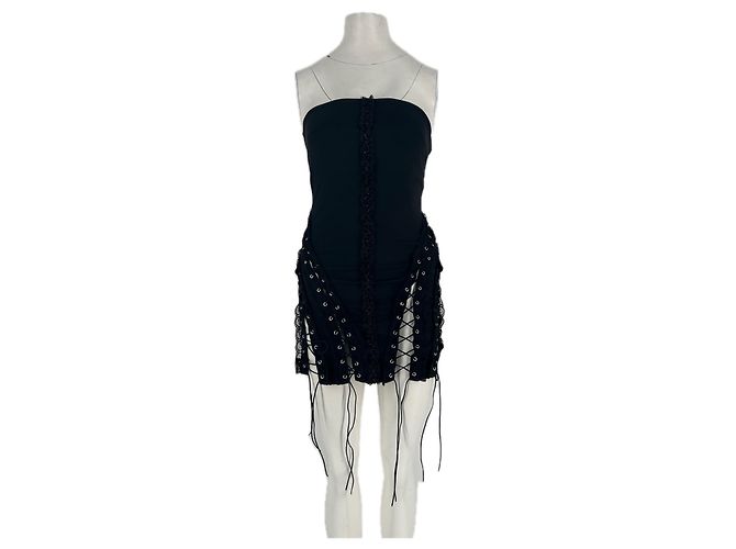 Autre Marque Vestido negro "Sorry I'm Late"