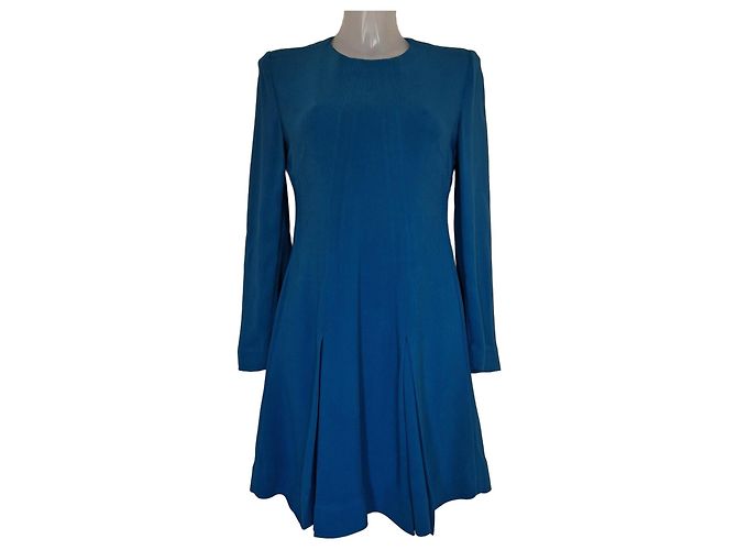 Stella Mc Cartney Stella McCartney Blaues Crepe-Kleid