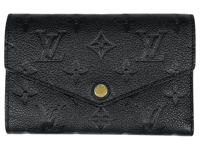 Louis Vuitton Monogram Empreinte Infini Tri-fold Wallet Black
