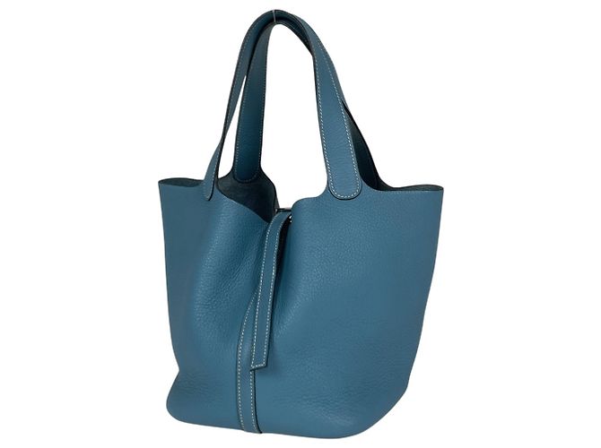Hermès Bolsa Hermes Picotin MM Azul