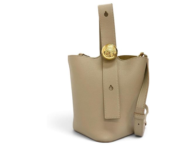Loewe Mini Pebble Beuteltasche Beige 