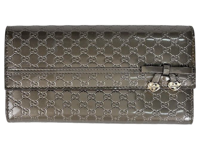 Gucci MicroGuccissima Long Wallet Grey