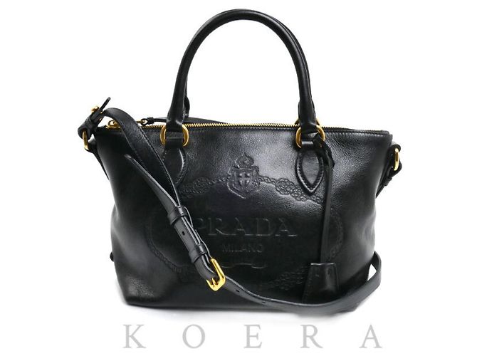 Sac à bandoulière 2-Way Prada Vitello Daino Noir