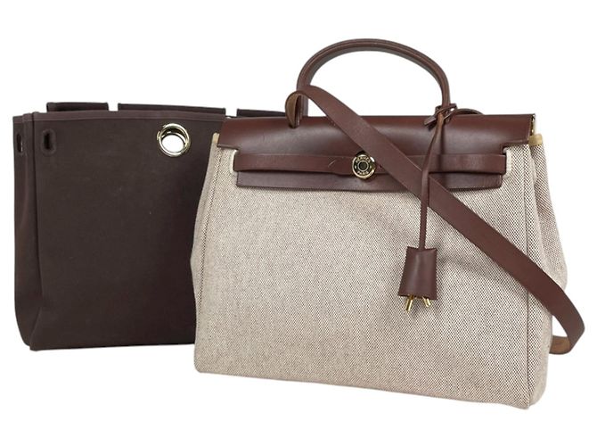Hermès Sac à main Hermes Herbag PM Marron
