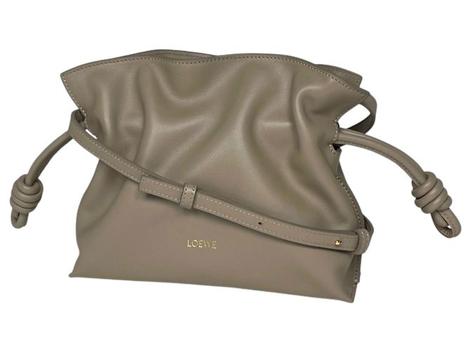 Bolsa de Mão Mini Flamenco Loewe Bege