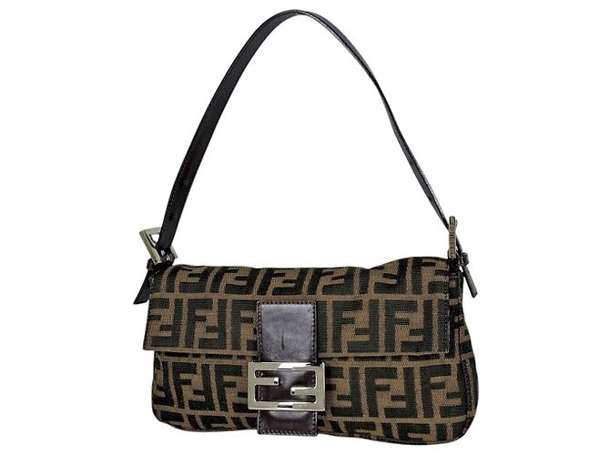 Borsa a tracolla Fendi Zucca Pattern Brown Marrone