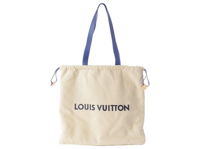 Saco Tote Louis Vuitton White Nubuck Dust Bag Branco Fora de branco
