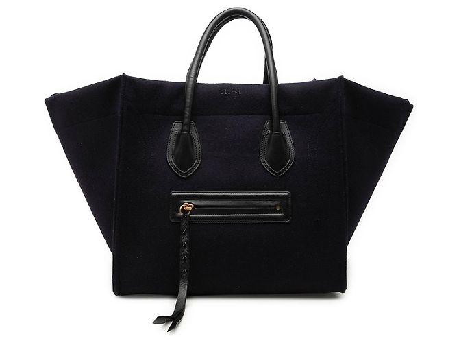 Céline Celine Borsa Tote Phantom Luggage Medium in Feltro Viola Porpora
