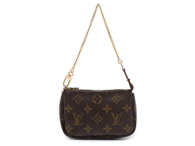 Louis Vuitton Brown Monogram Mini Pochette Accessoires Marrone