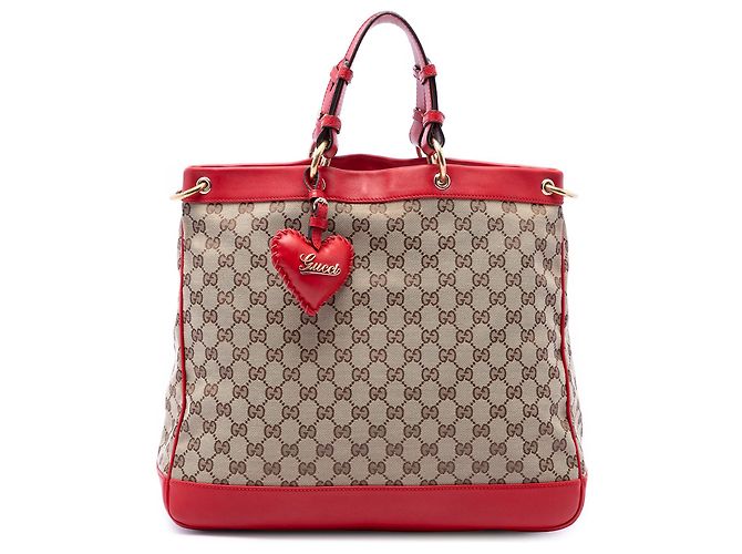 Gucci Valentine Medium GG Canvas Handtasche Beige