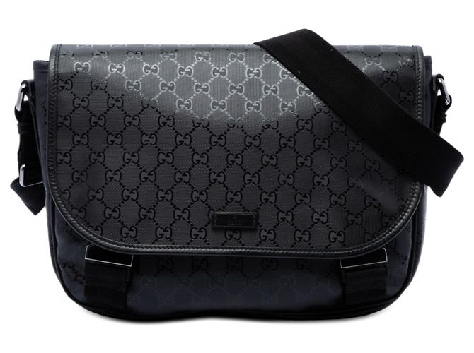 Gucci Borsa a Tracolla Nera Stampa GG Nero