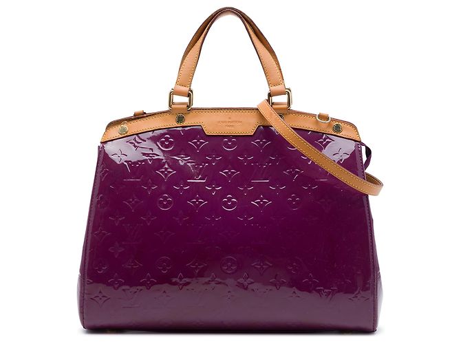 Louis Vuitton Purple Monogram Vernis Brea GM Roxo