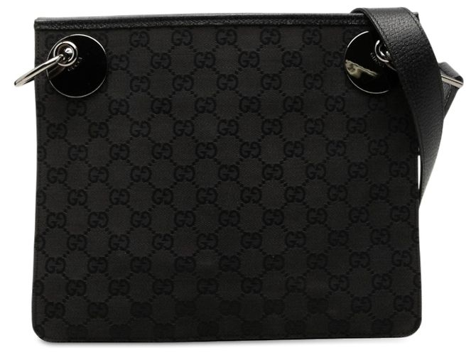 Gucci Black GG Canvas Eclipse Crossbody Noir