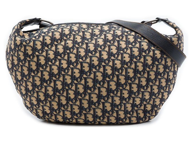 Borsa a tracolla Dior Blue Oblique Canvas Blu navy