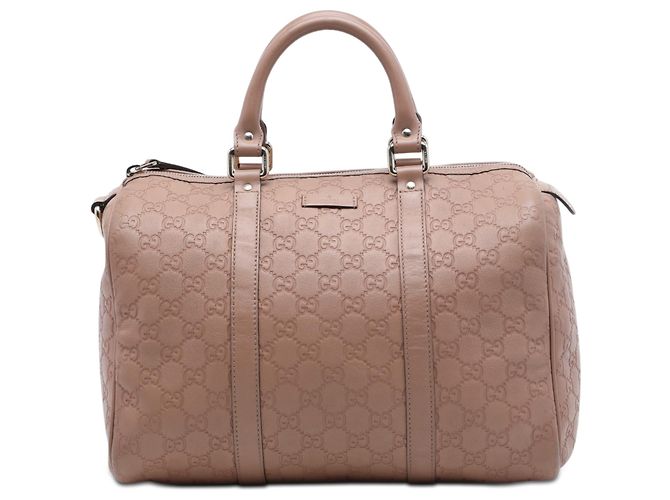 Bolsa Boston Gucci Brown Medium Guccissima Joy Marrom Carne