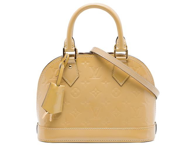 Louis Vuitton Brown Monogram Vernis Alma BB Marrom Castanho claro